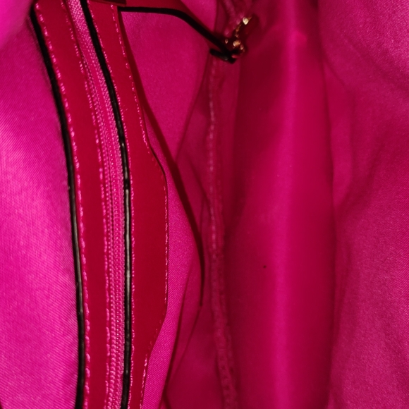 Pink Velvet Backpack With Handle - Picture 3 of 4